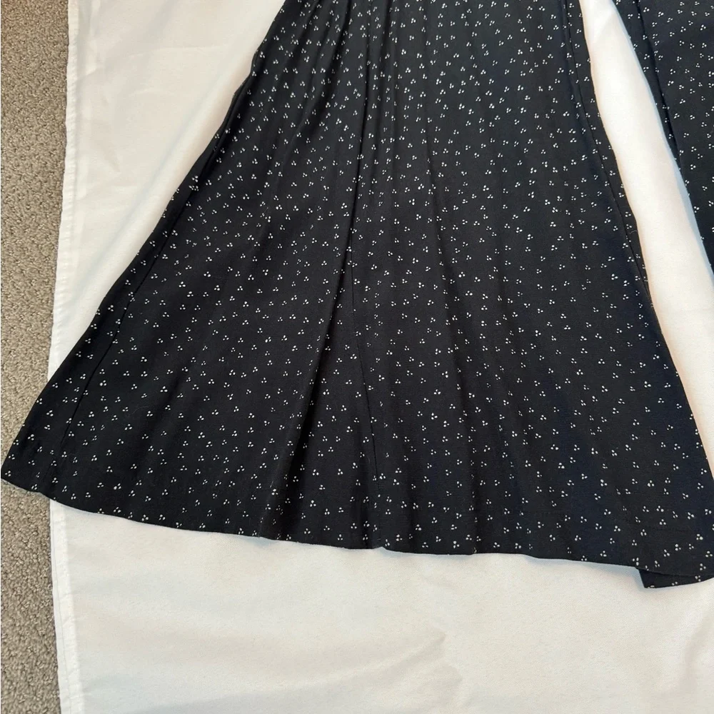 Anthropologie High Rise Wide Leg Cropped Gray-Black Patterned Trousers - Picture 3 of 9